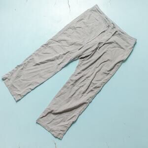 Prana Gray Hemp Blend Wide Leg Drawstring Outdoors Pants Size Medium